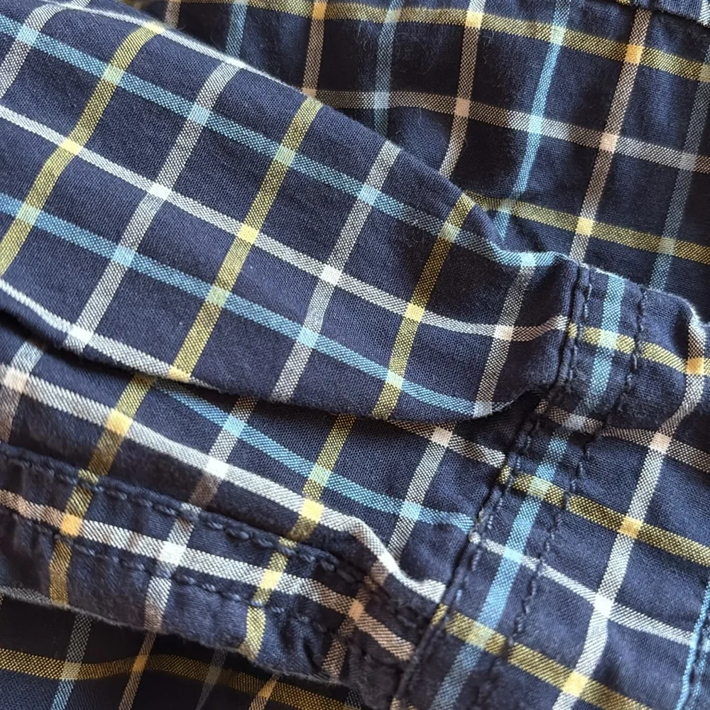 Baby Blue Plaid Carters Button Down 3M Shirt Onesie Baby Boy Blue Long Sleeve